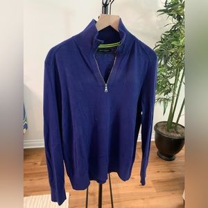 Banana Republic Mens purple sweater quarter zip